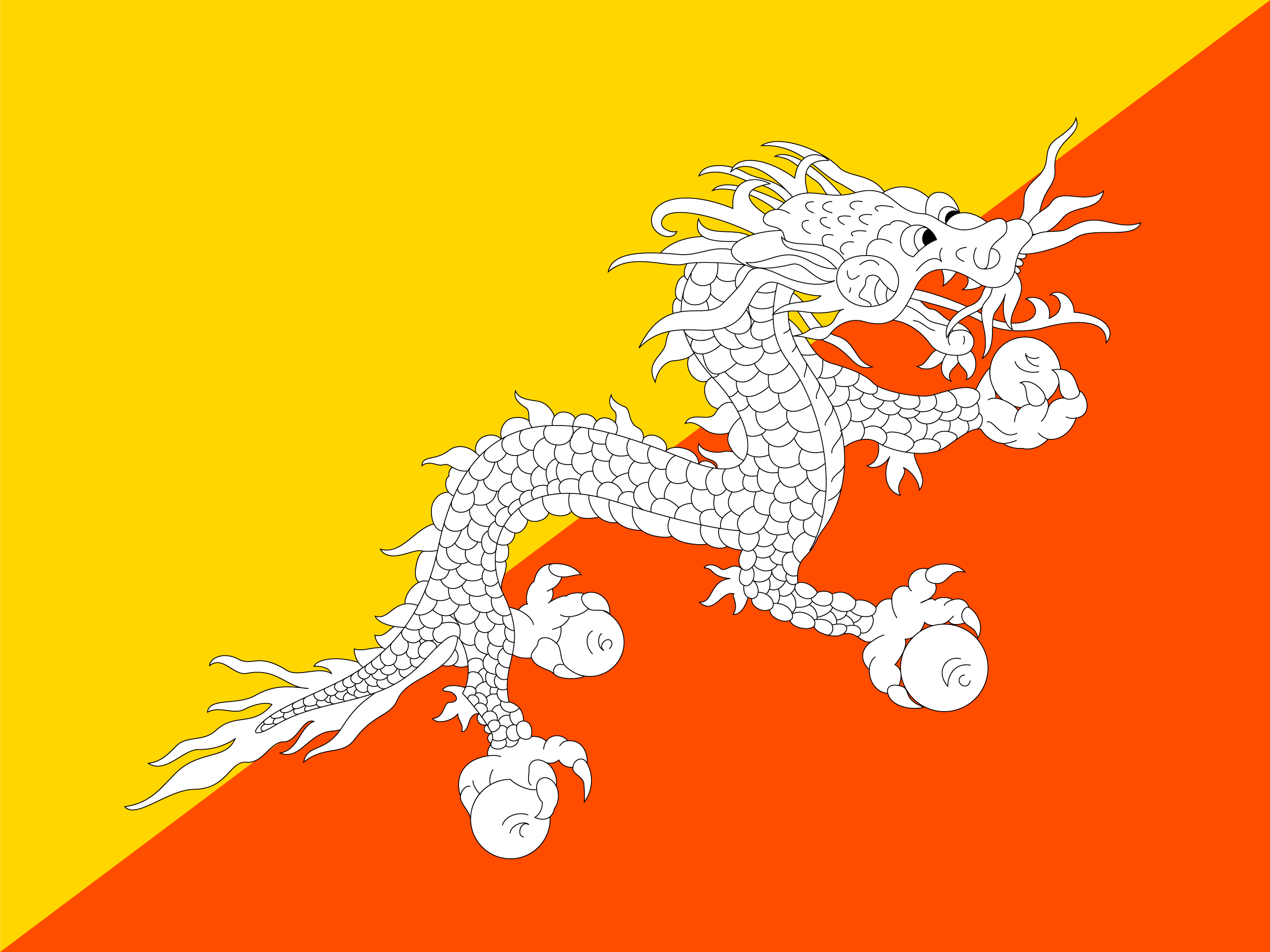 Bandera de Bután