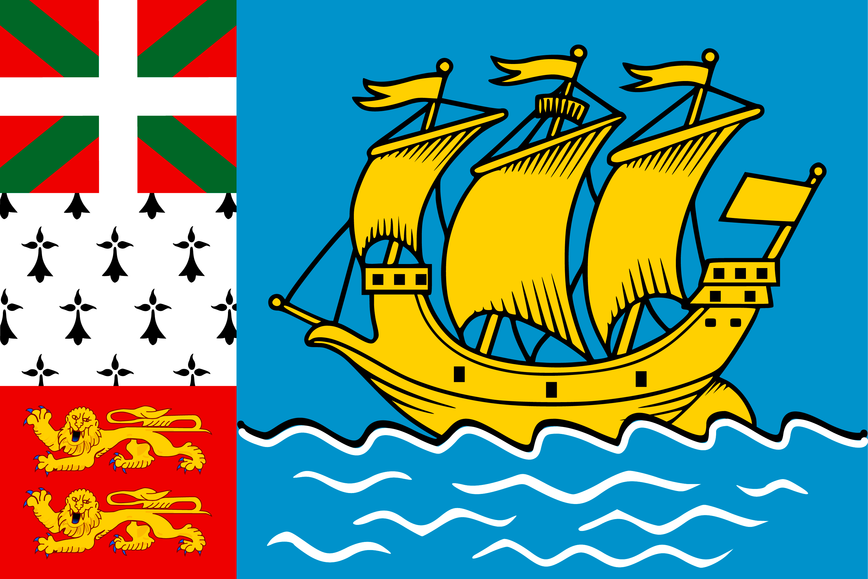 Bandera de San Pedro y Miquelón