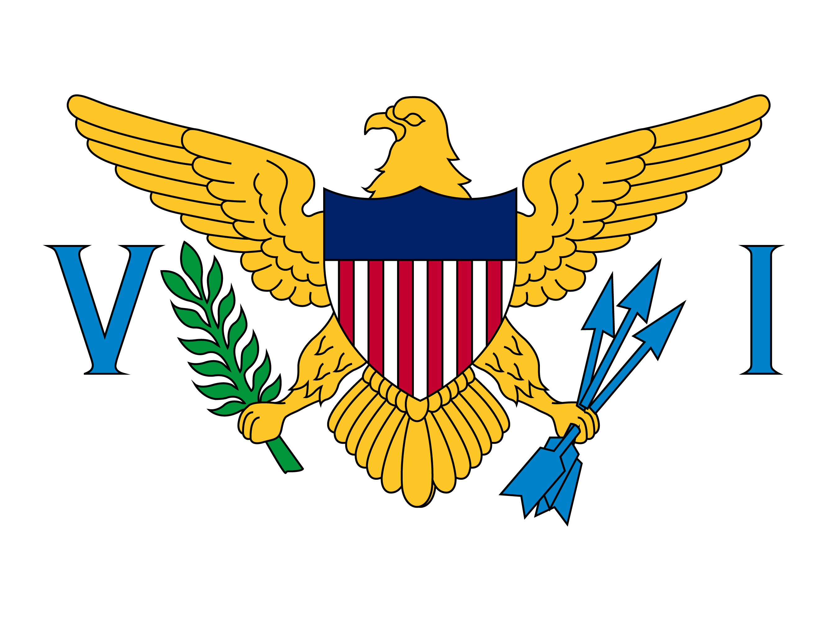 Bandera de Islas Vírgenes de los Estados Unidos