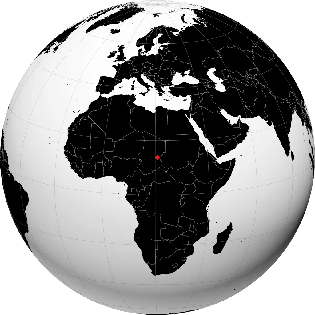 Abéché en el globo