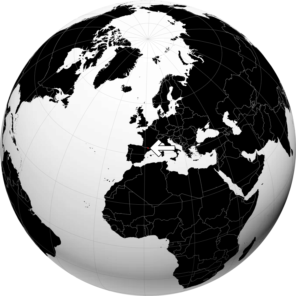 Andorra en el globo