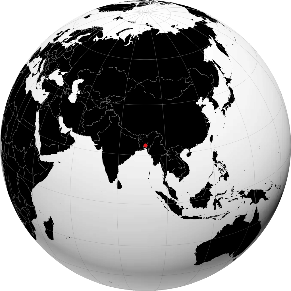 Agartala en el globo