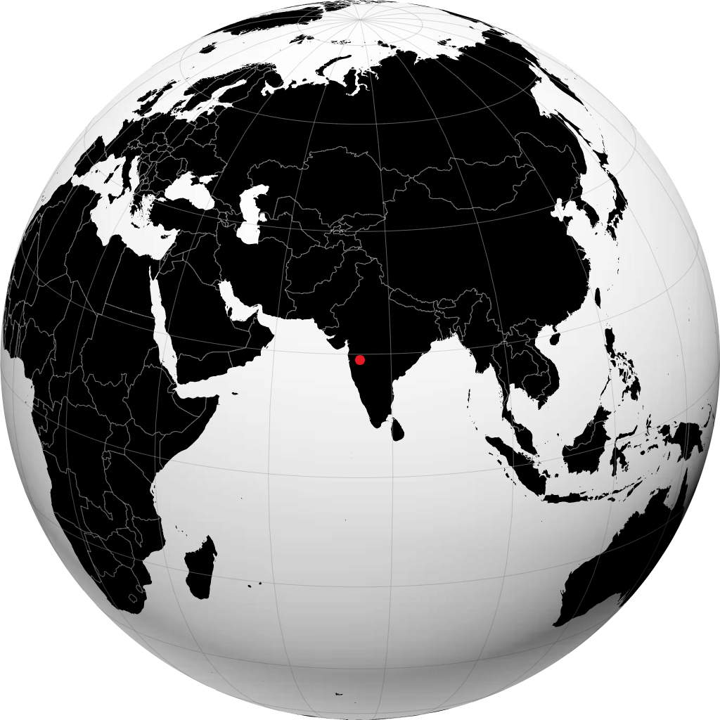 Ahmednagar en el globo