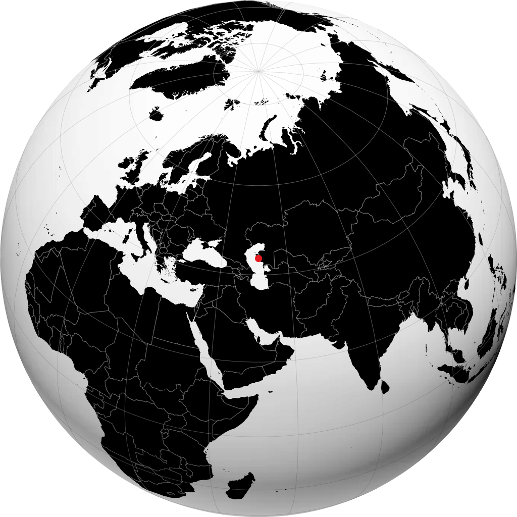 Aktau en el globo