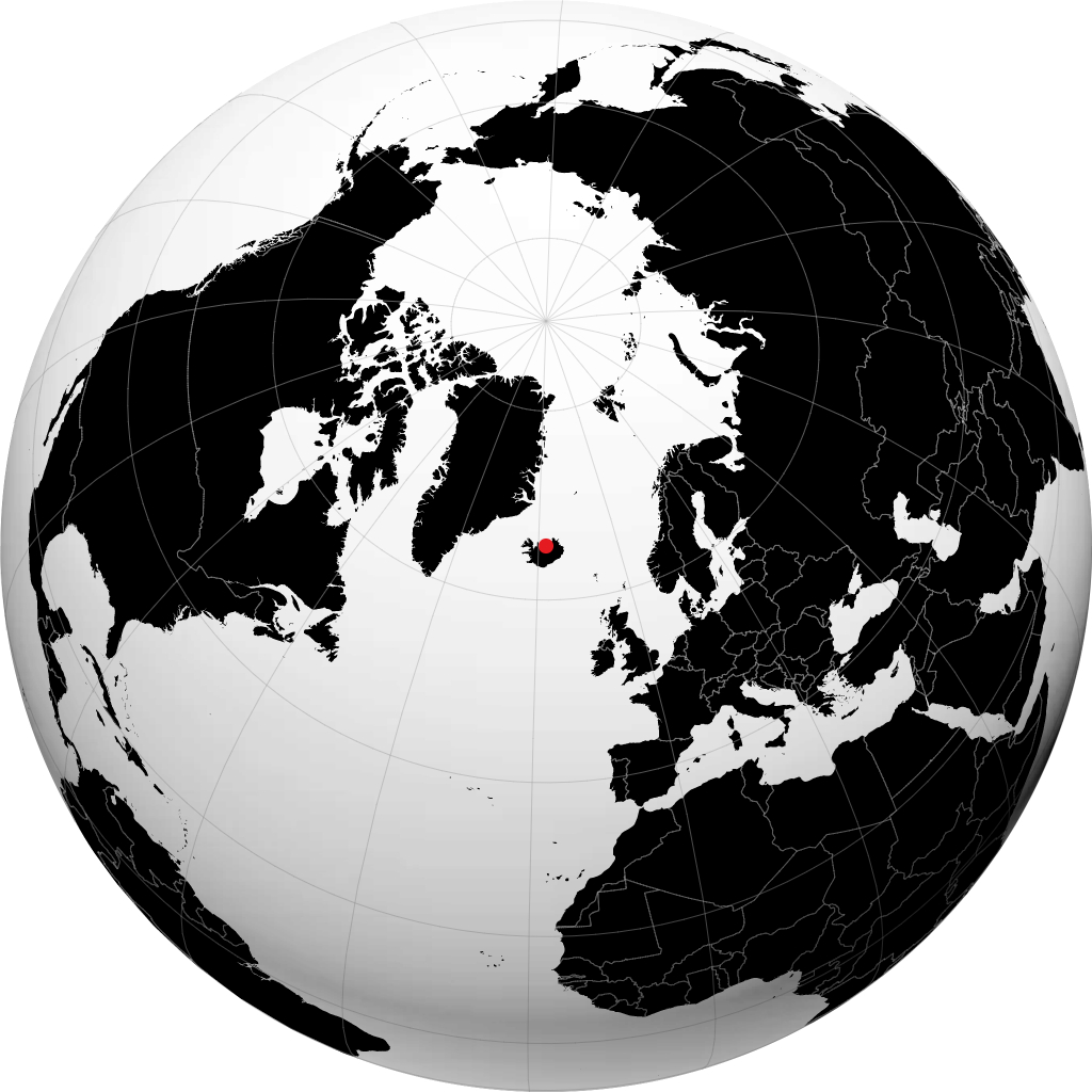 Akureyri en el globo
