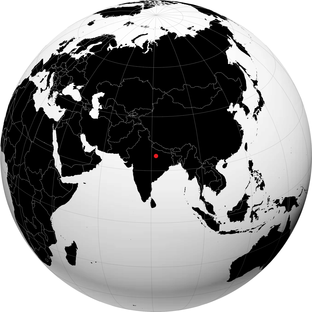 Prayagraj en el globo