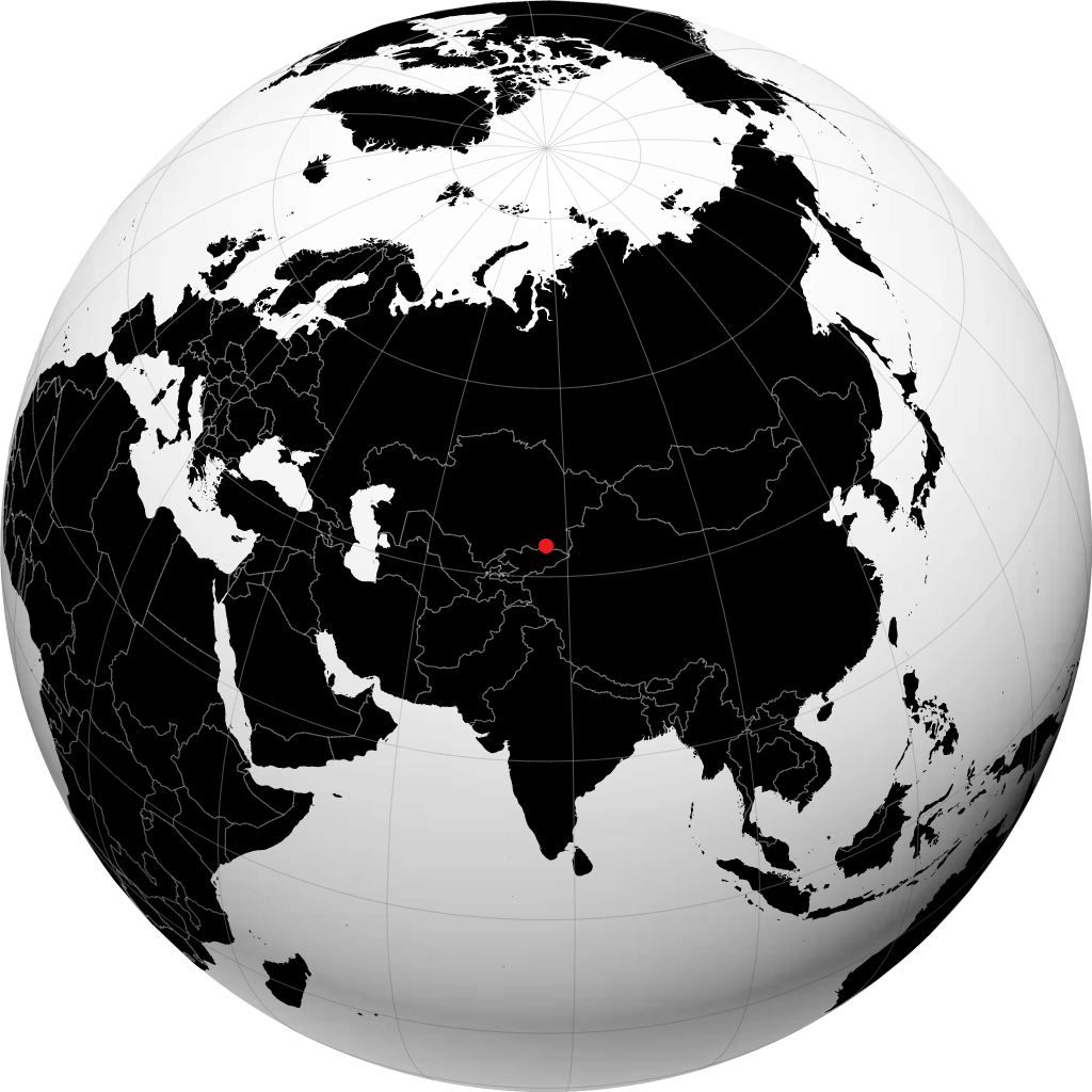 Almaty en el globo