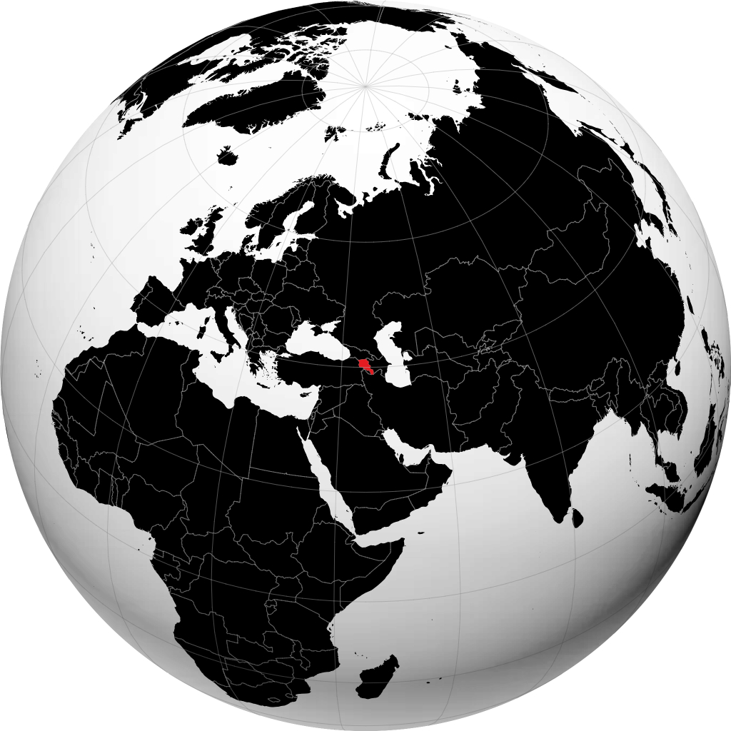 Armenia en el globo