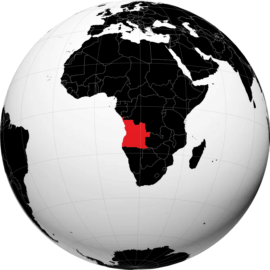 Angola en el globo