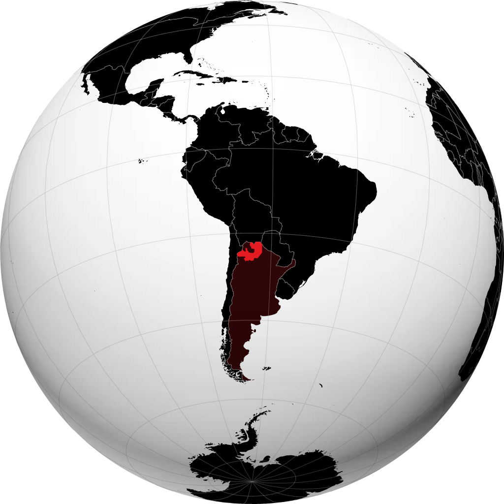 Provincia de Salta en el globo