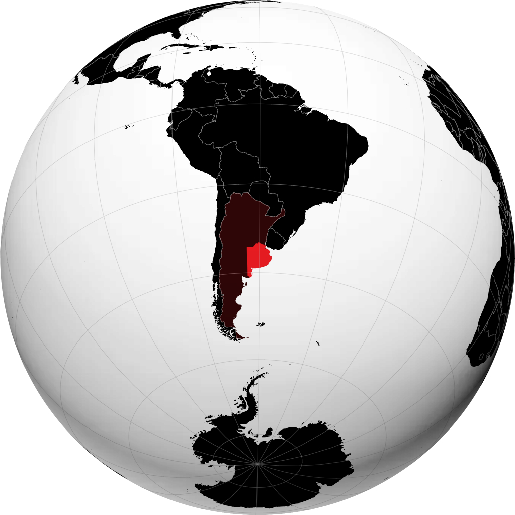 Provincia de Buenos Aires en el globo