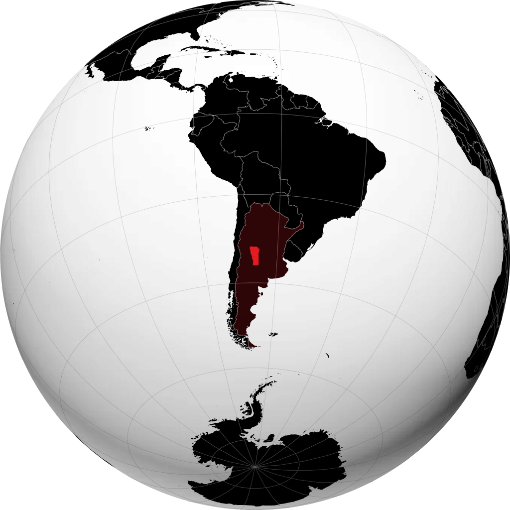Provincia de San Luis en el globo