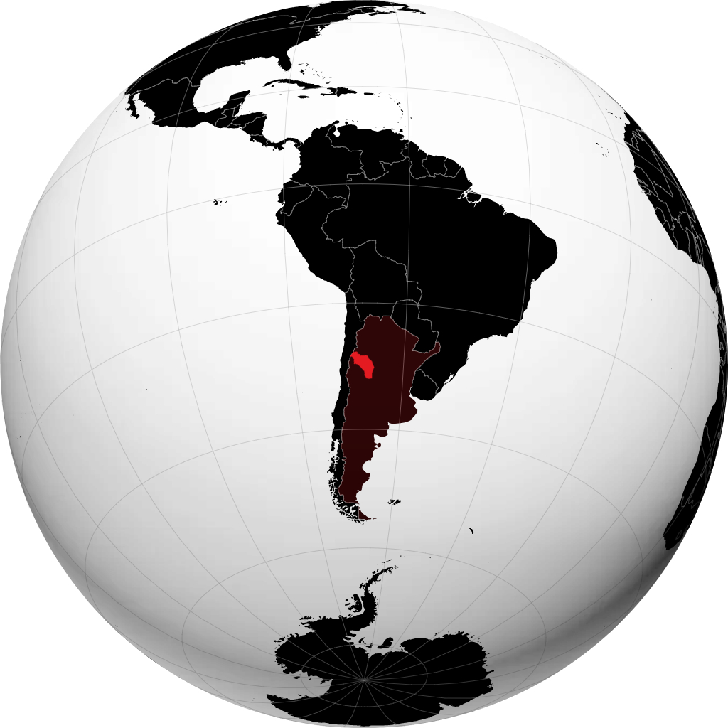 Provincia de La Rioja en el globo