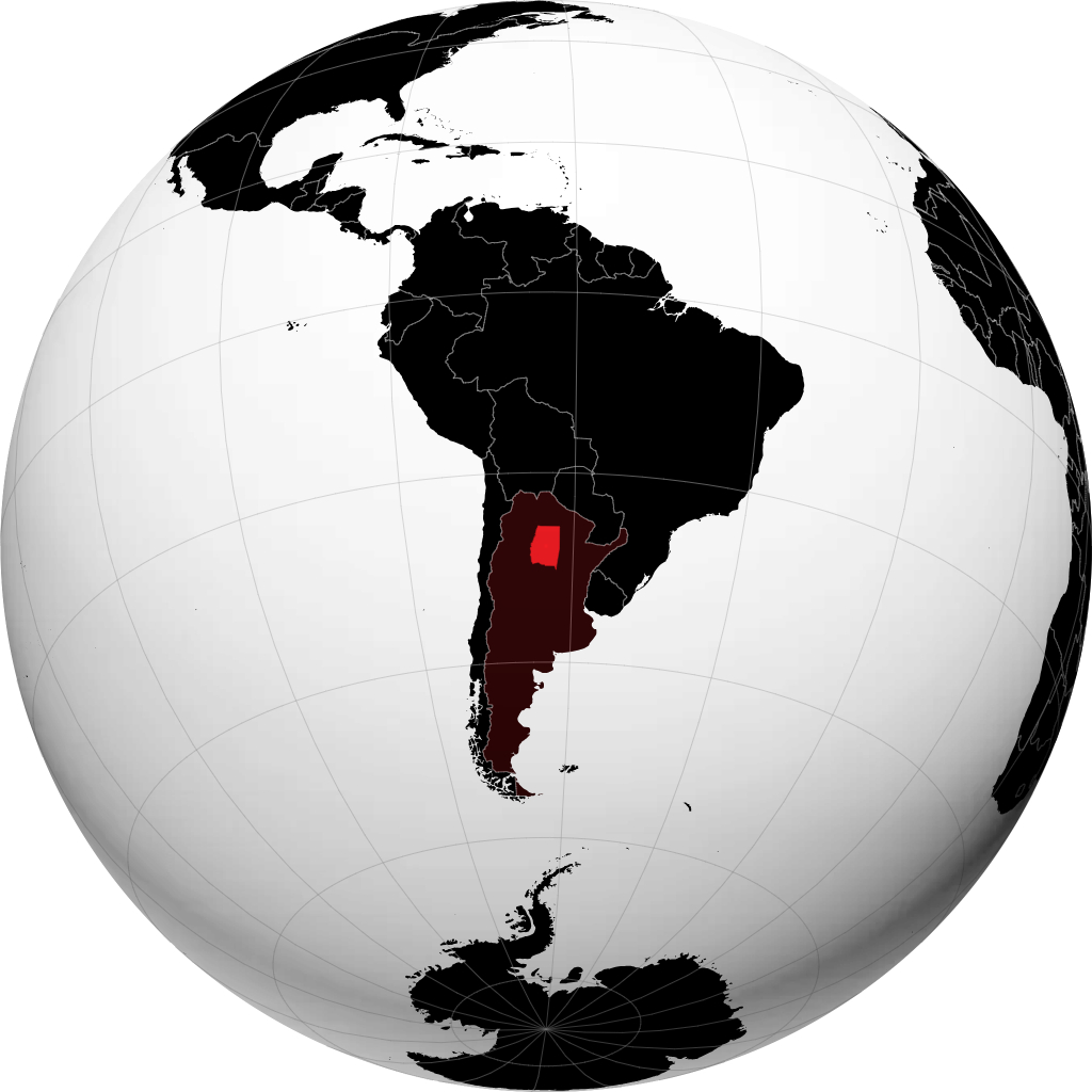 Provincia de Santiago del Estero en el globo