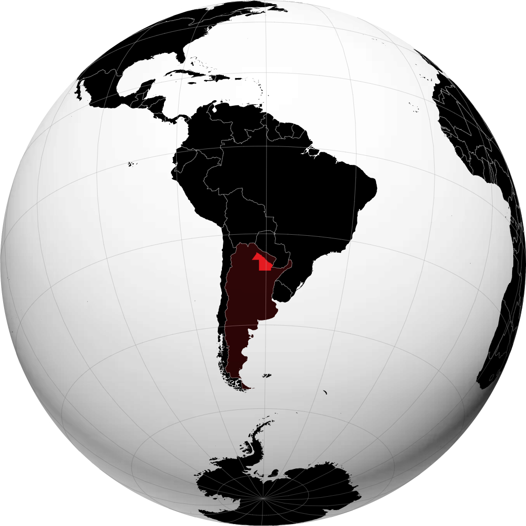 Provincia del Chaco en el globo