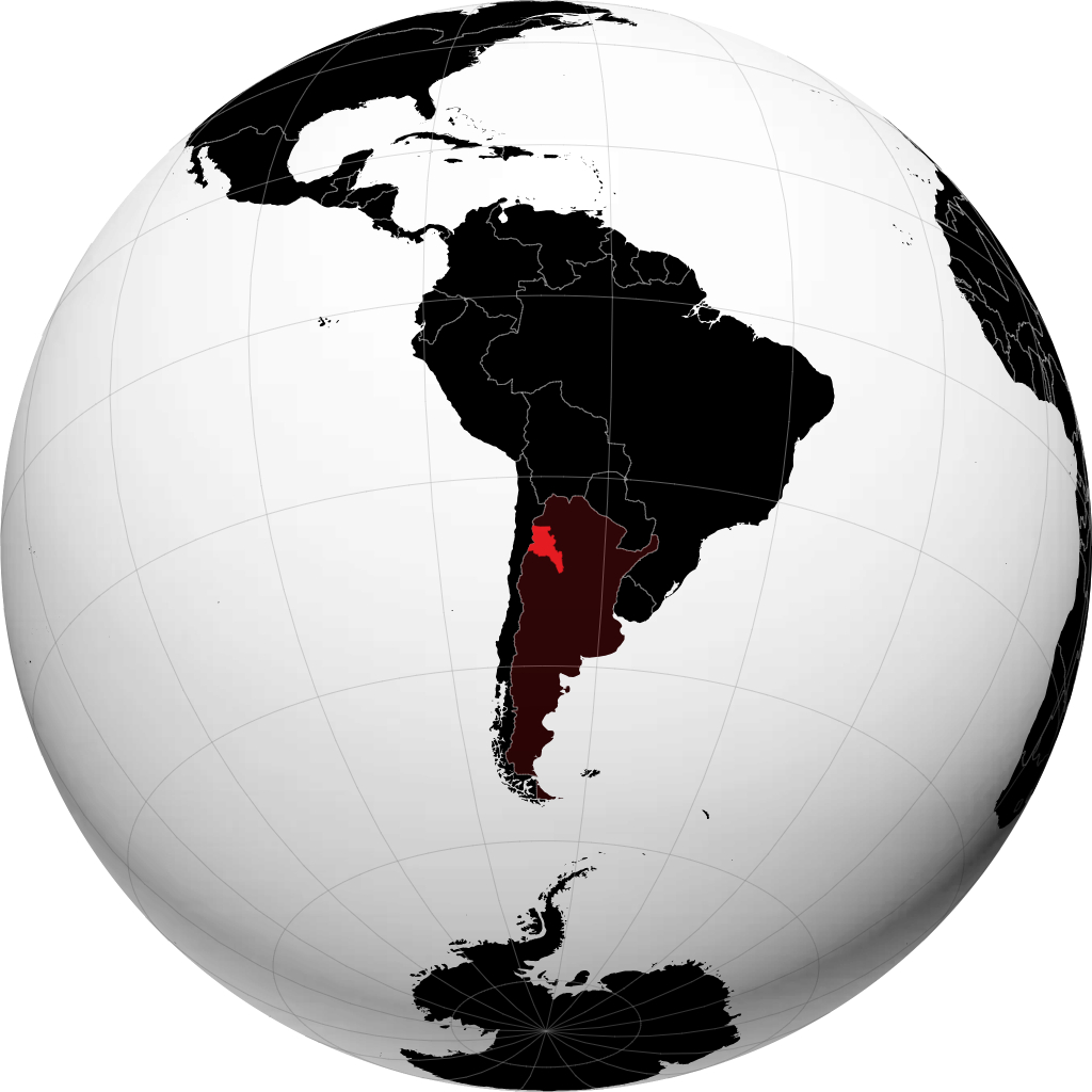 Provincia de Catamarca en el globo