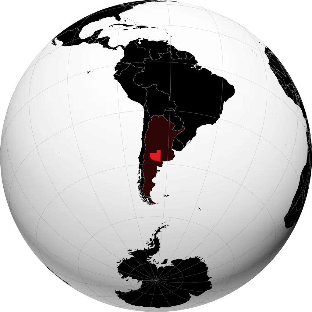 Provincia de La Pampa en el globo
