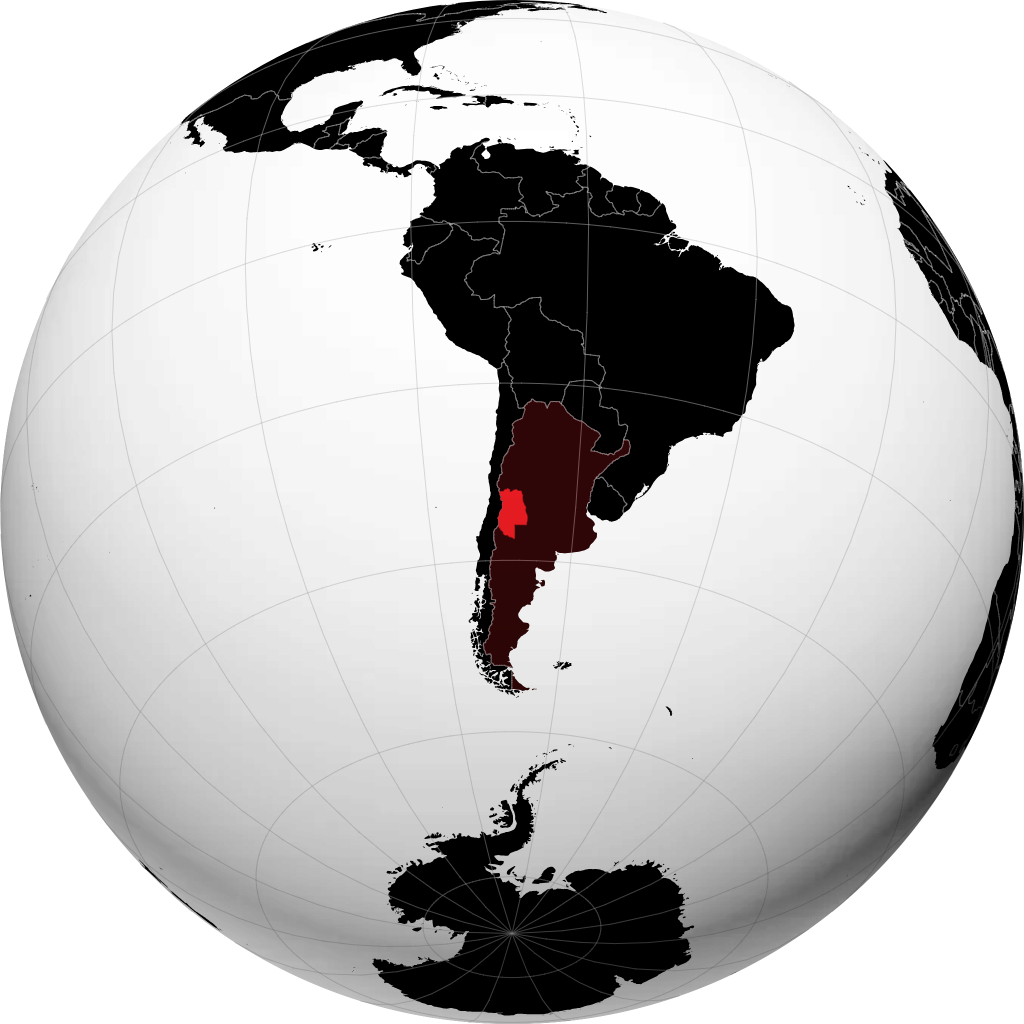Provincia de Mendoza en el globo