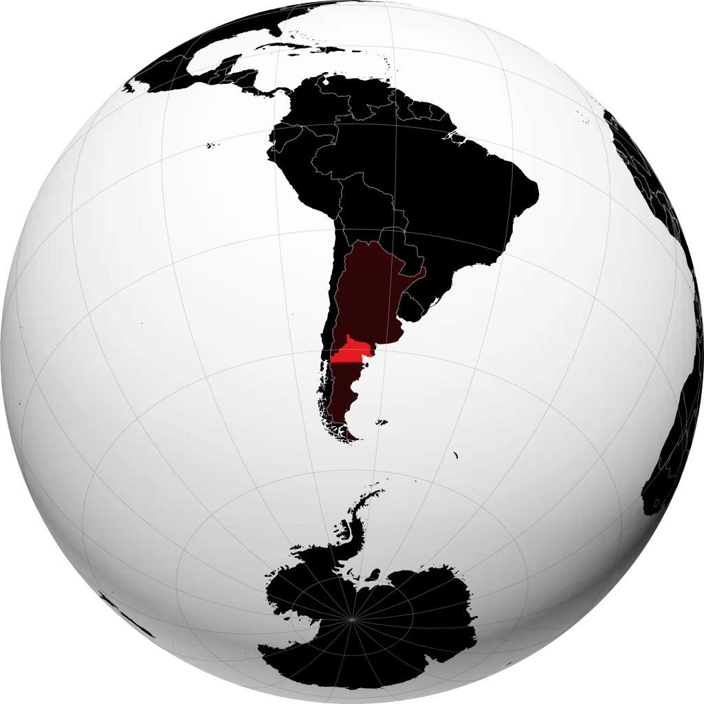 Provincia de Río Negro en el globo