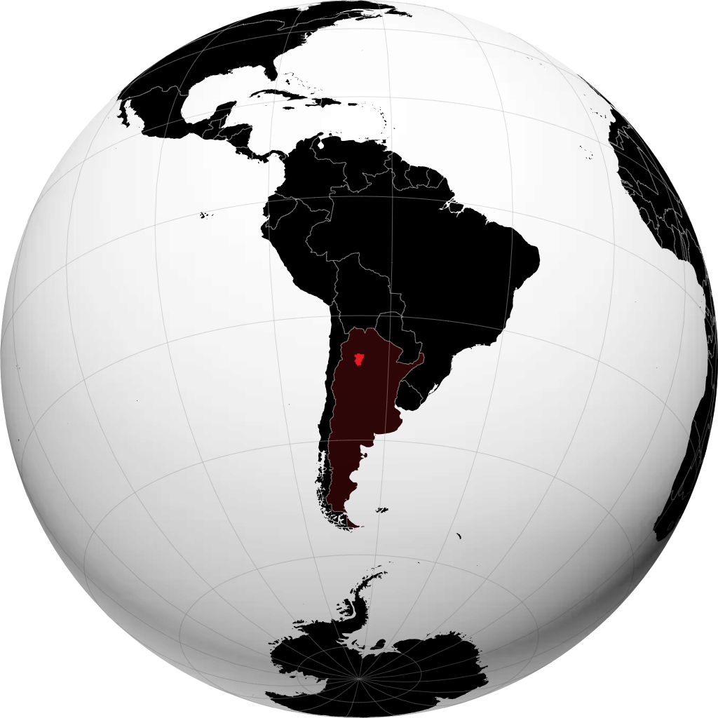 Provincia de Tucumán en el globo