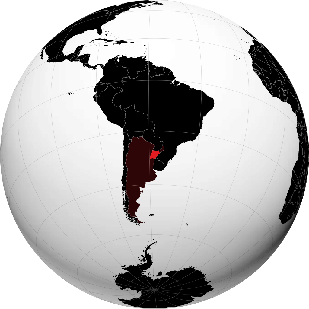 Provincia de Corrientes en el globo