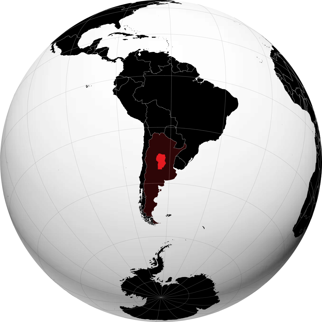 Provincia de Córdoba en el globo