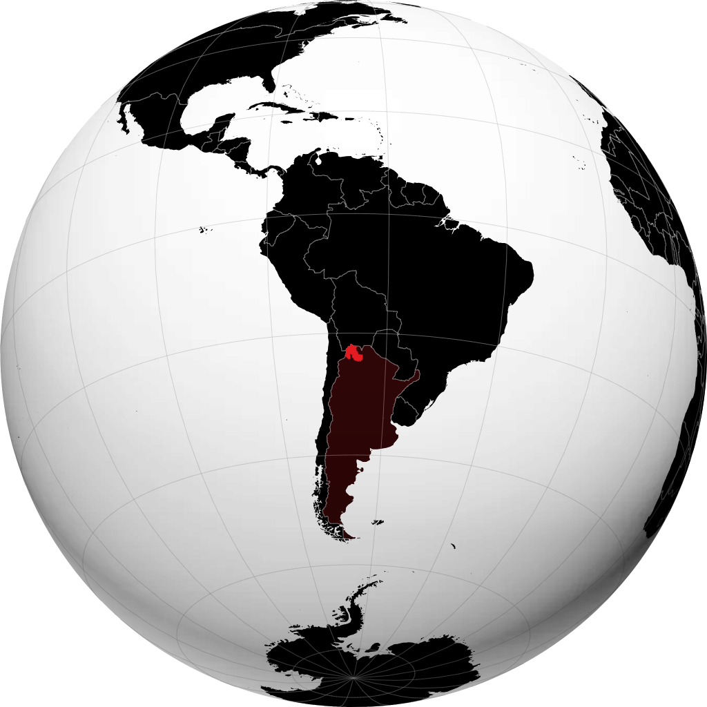 Provincia de Jujuy en el globo