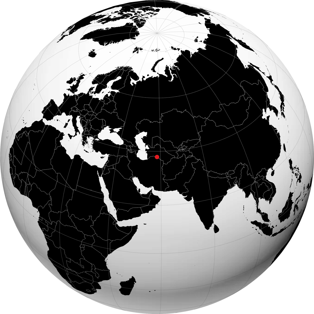 Asjabad en el globo