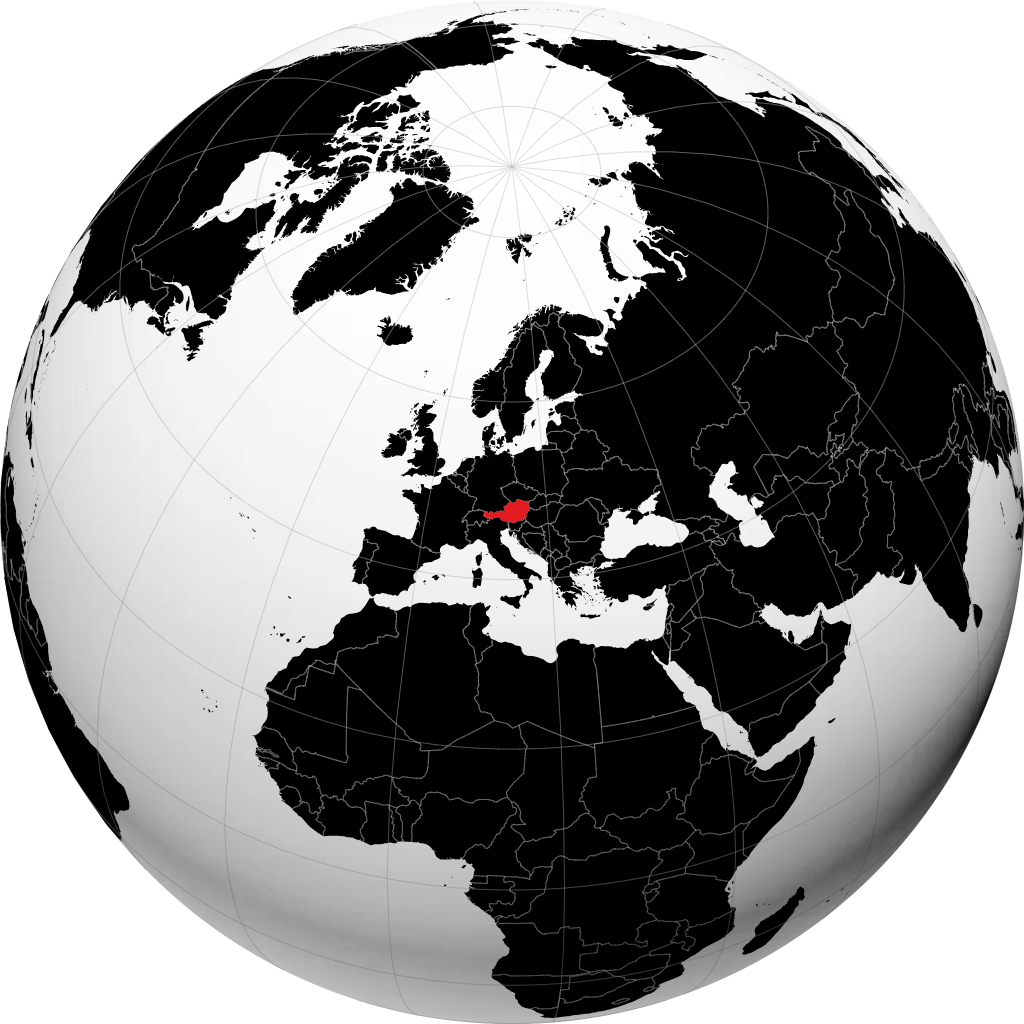 Austria en el globo