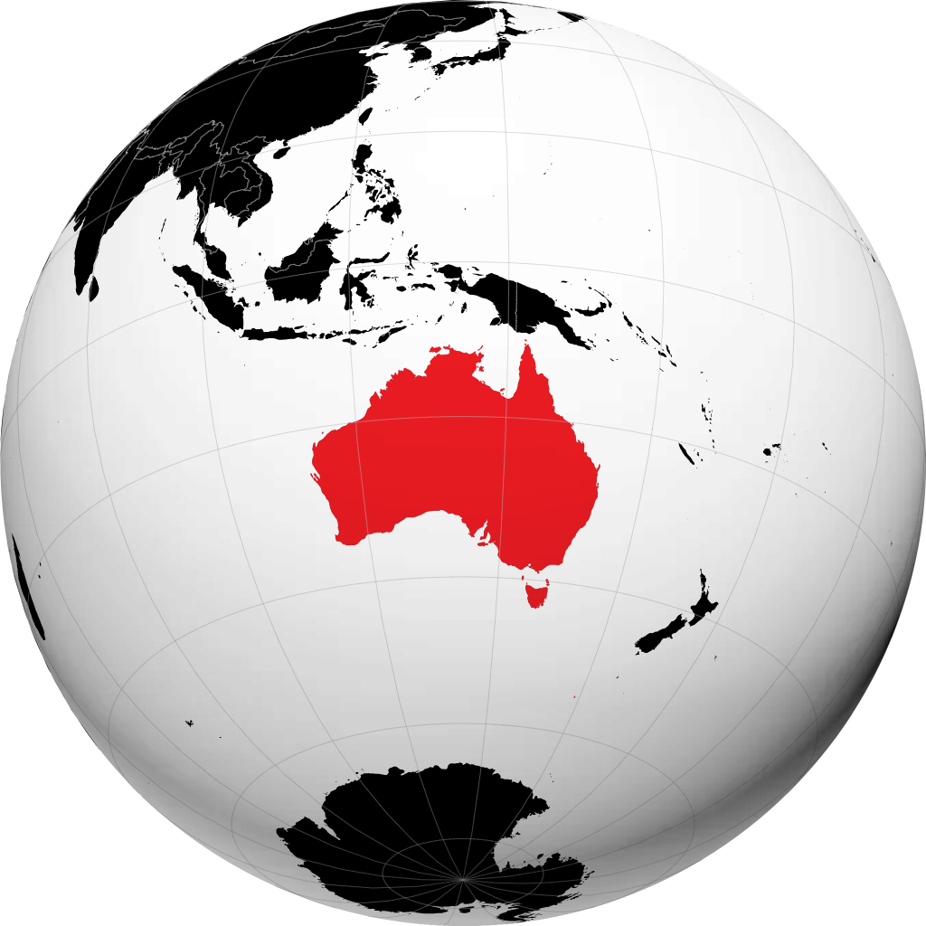 Australia en el globo