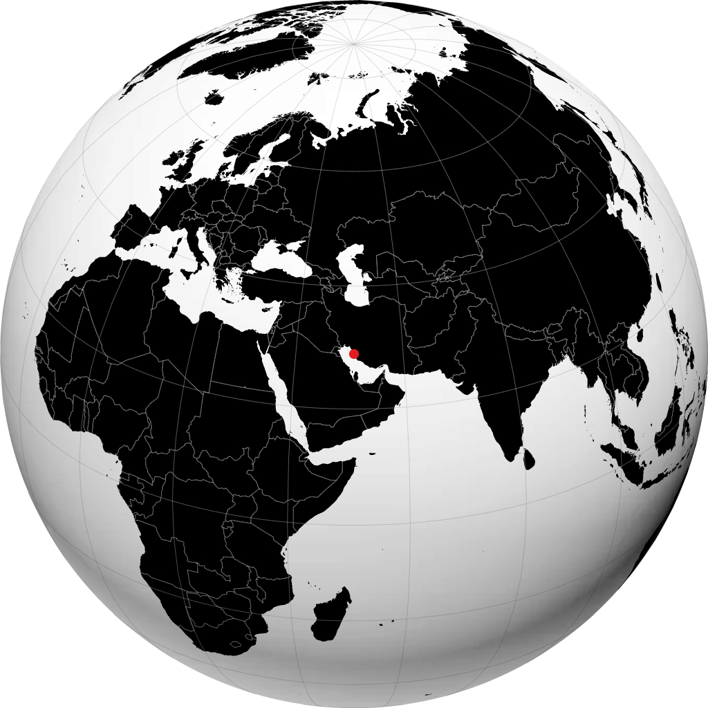 Bandar Bushehr en el globo