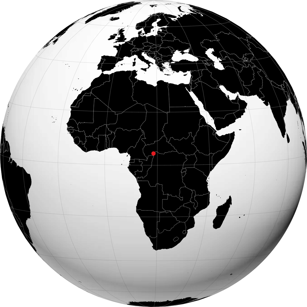 Bangui en el globo