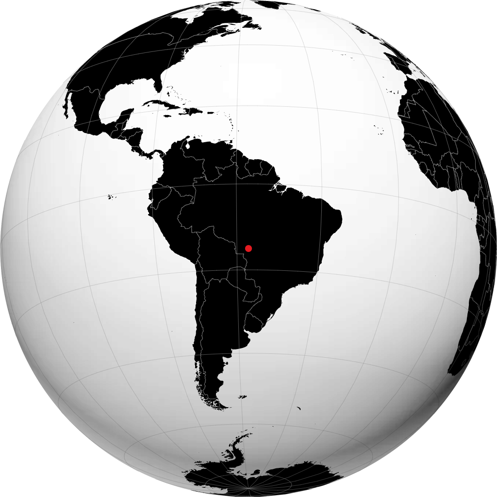 Barra do Bugres en el globo