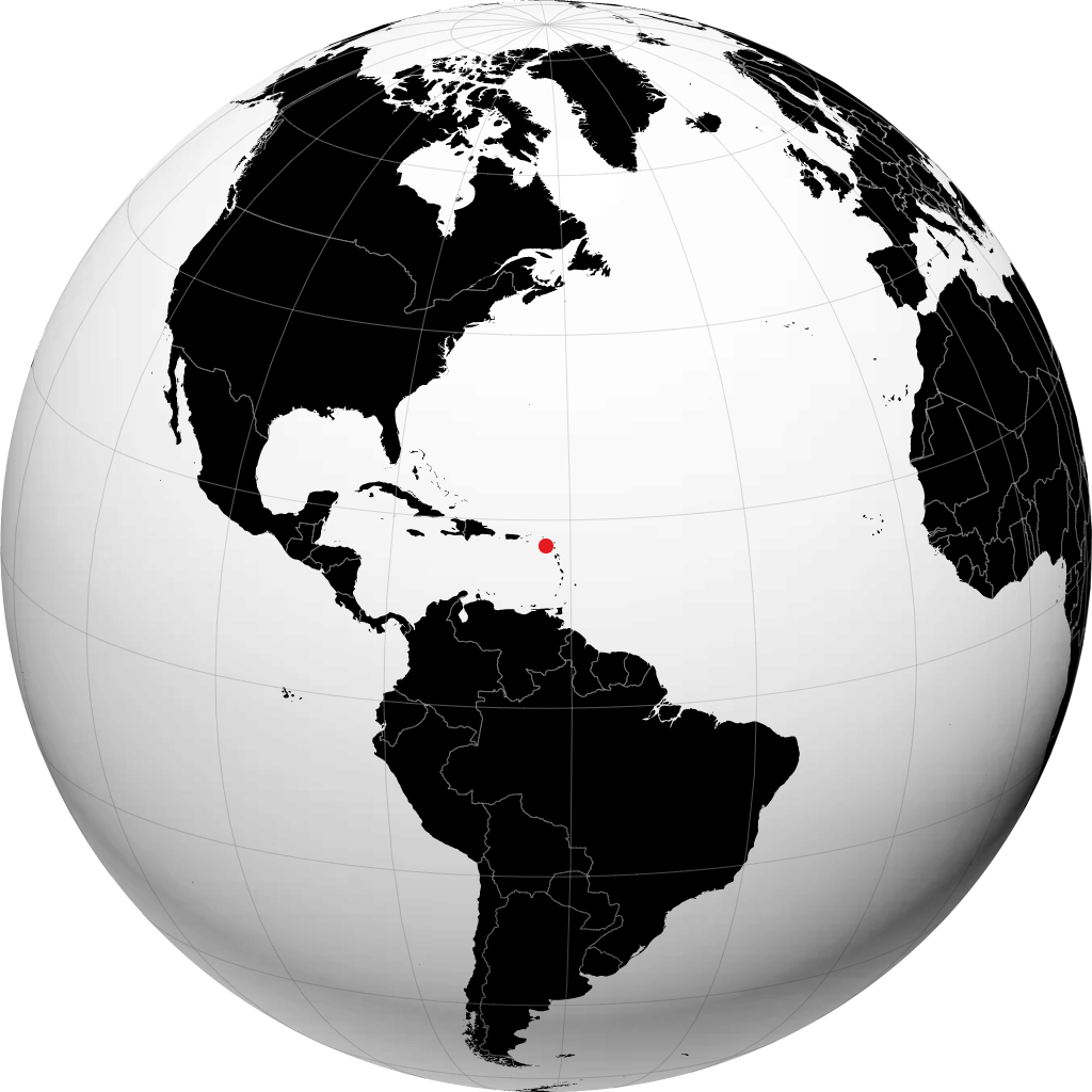 Basseterre en el globo