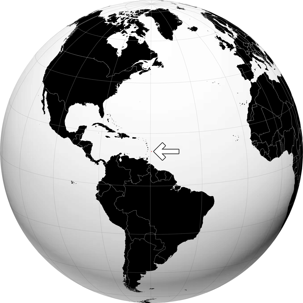 Barbados en el globo