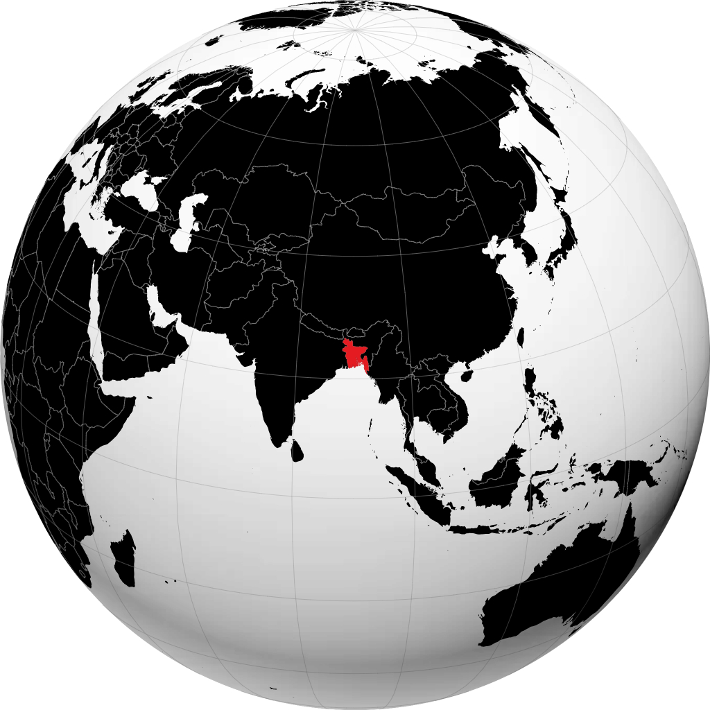 Bangladés en el globo