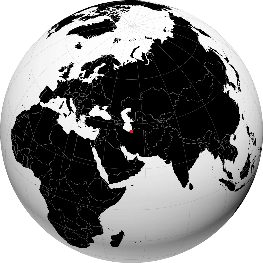 Behshahr en el globo