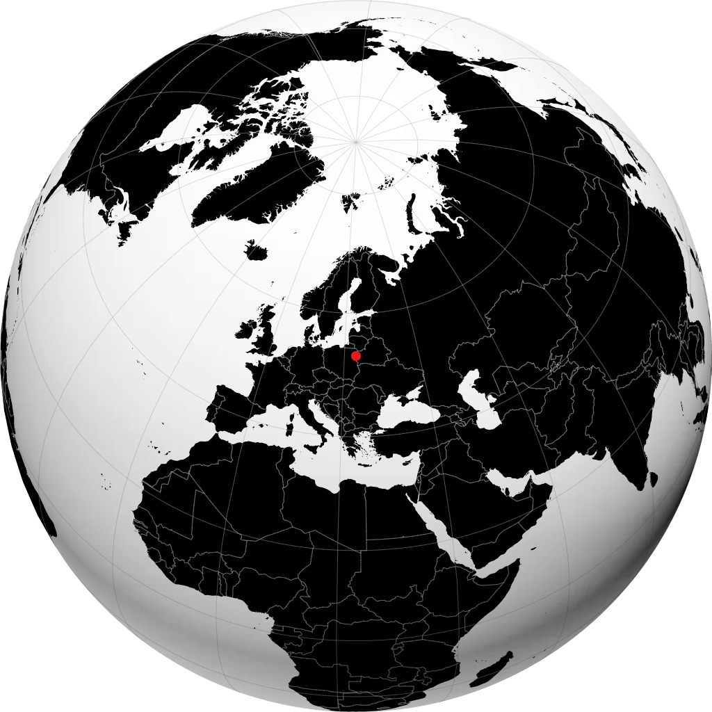 Białystok en el globo