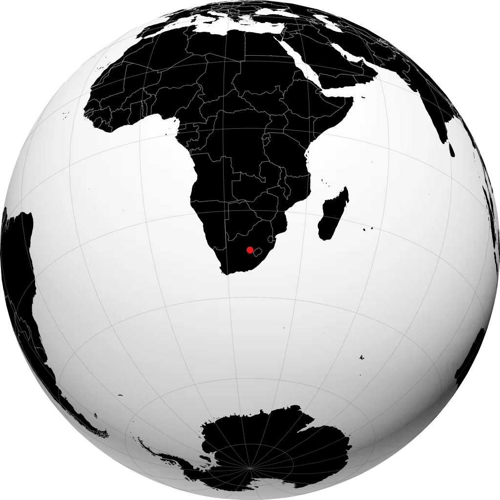 Bloemfontein en el globo