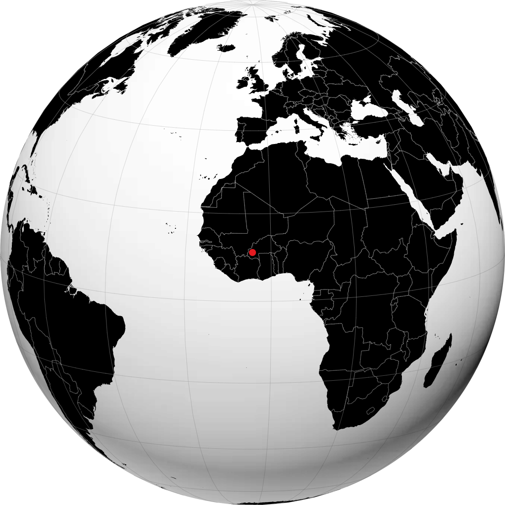 Bobo-Dioulasso en el globo