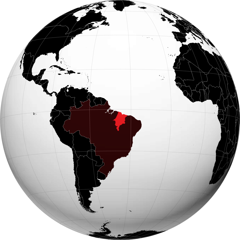 Estado de Maranhão en el globo