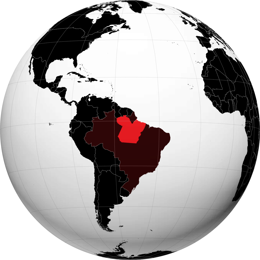 Estado de Pará en el globo