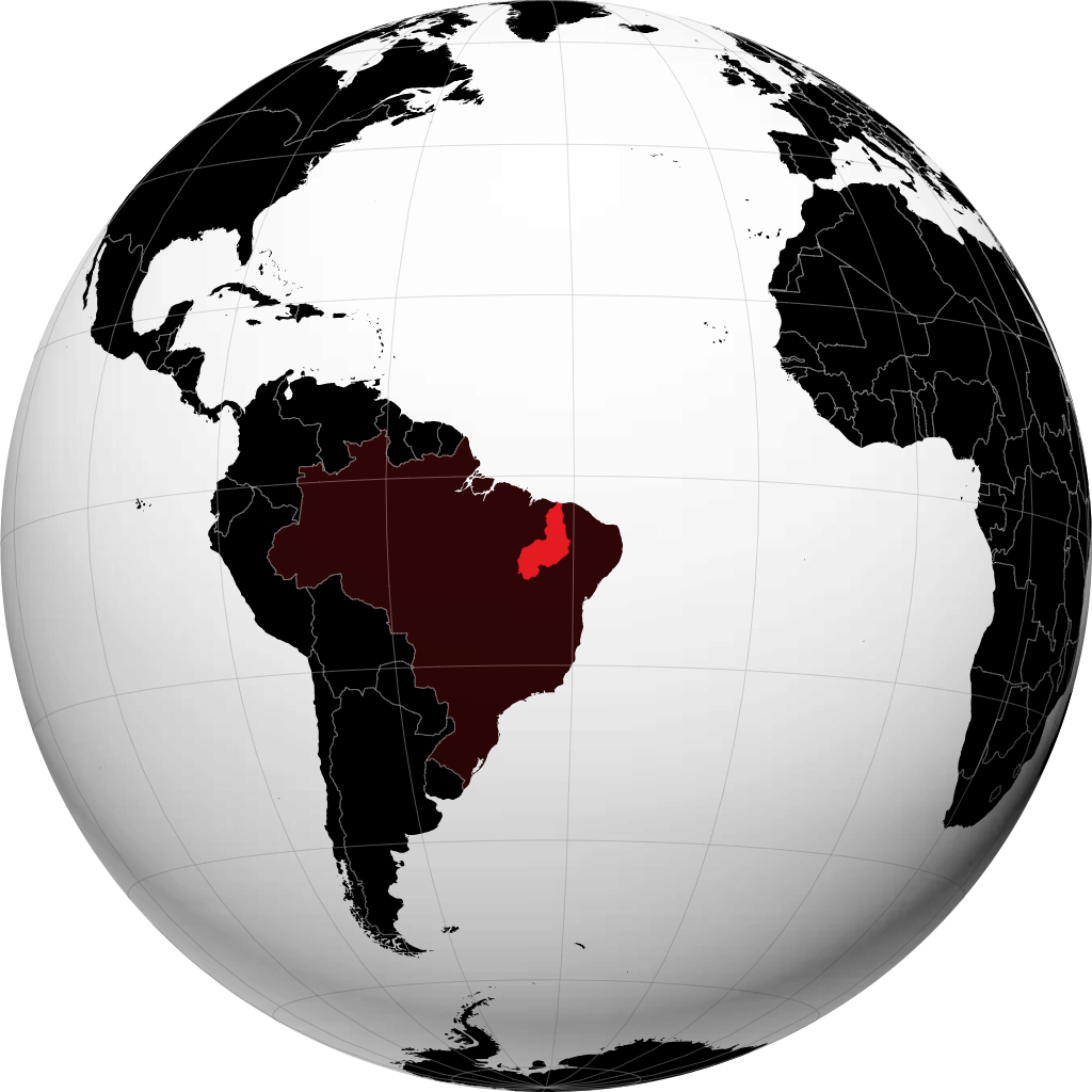 Estado de Piauí en el globo