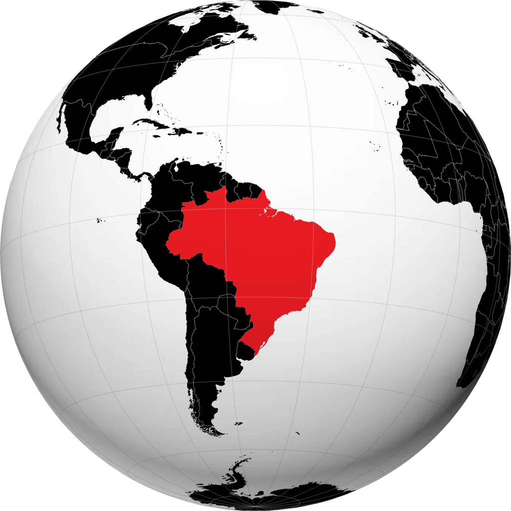 Brasil en el globo