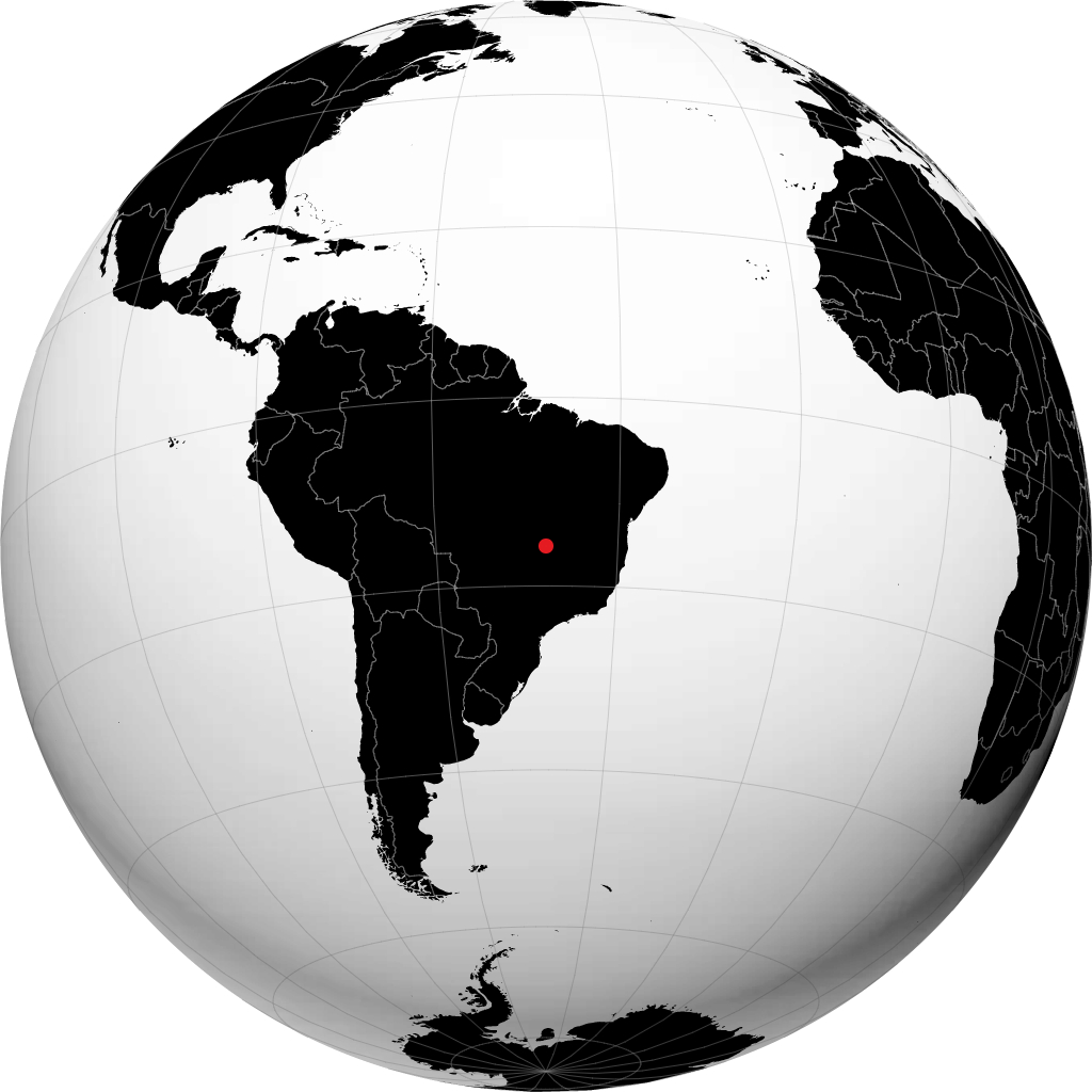 Brasilia en el globo