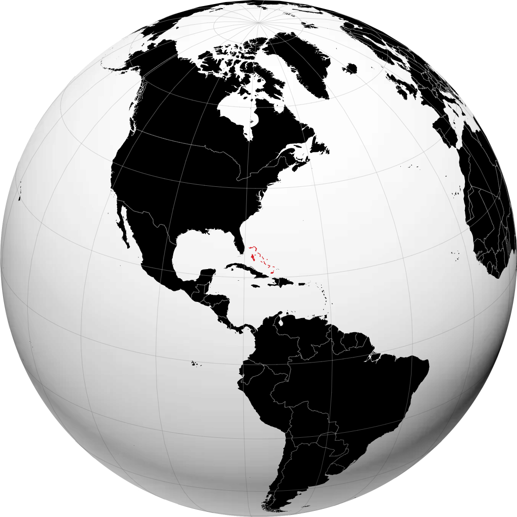 Bahamas en el globo