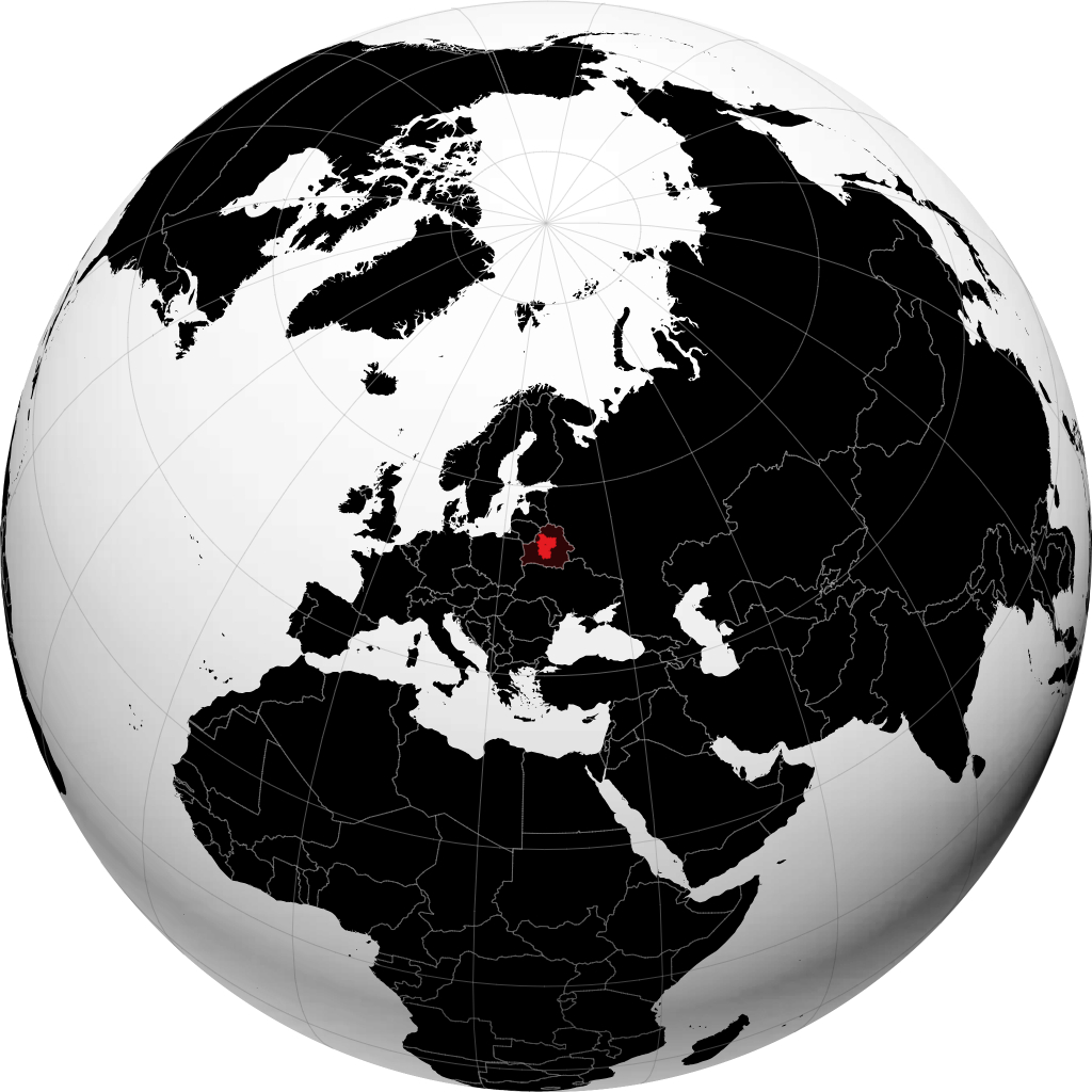 Provincia de Minsk en el globo