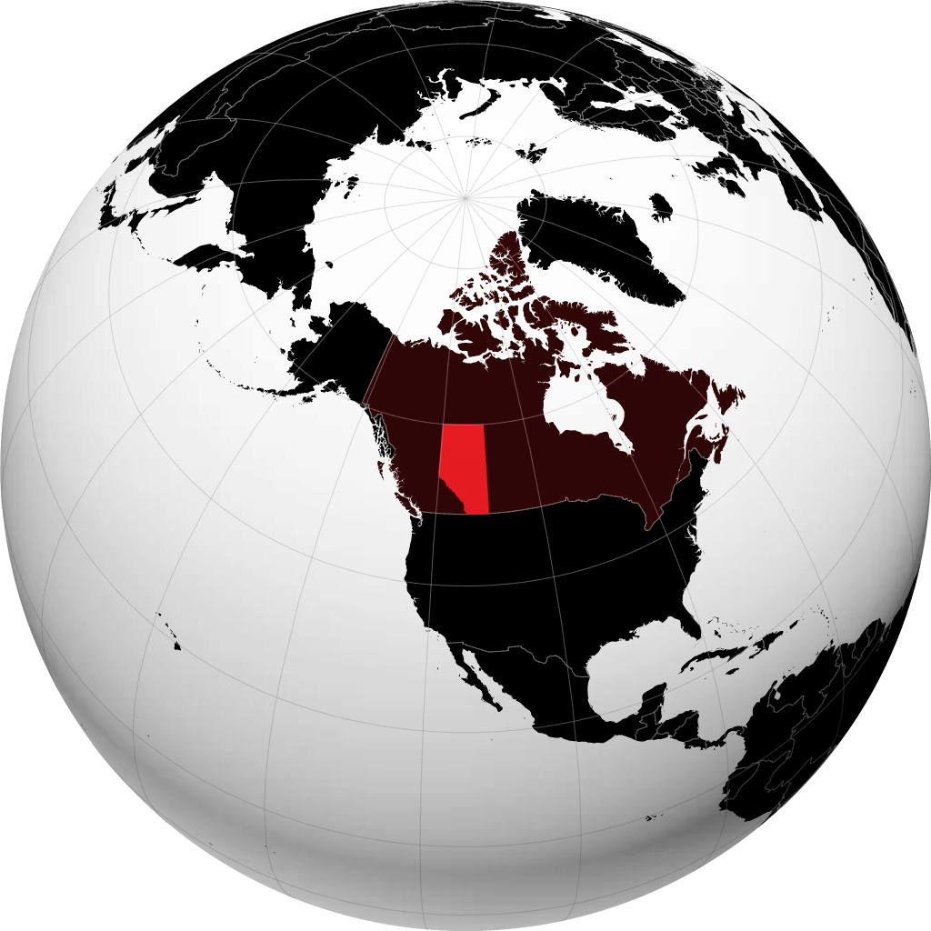 Alberta en el globo