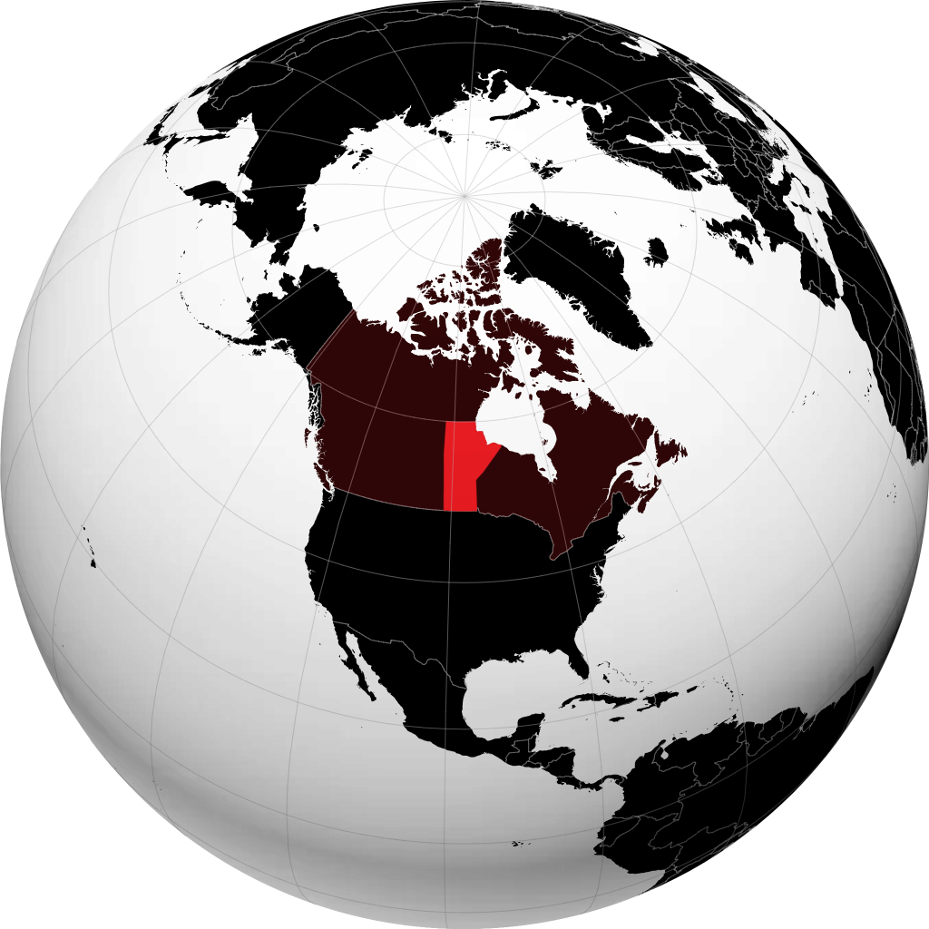 Manitoba en el globo