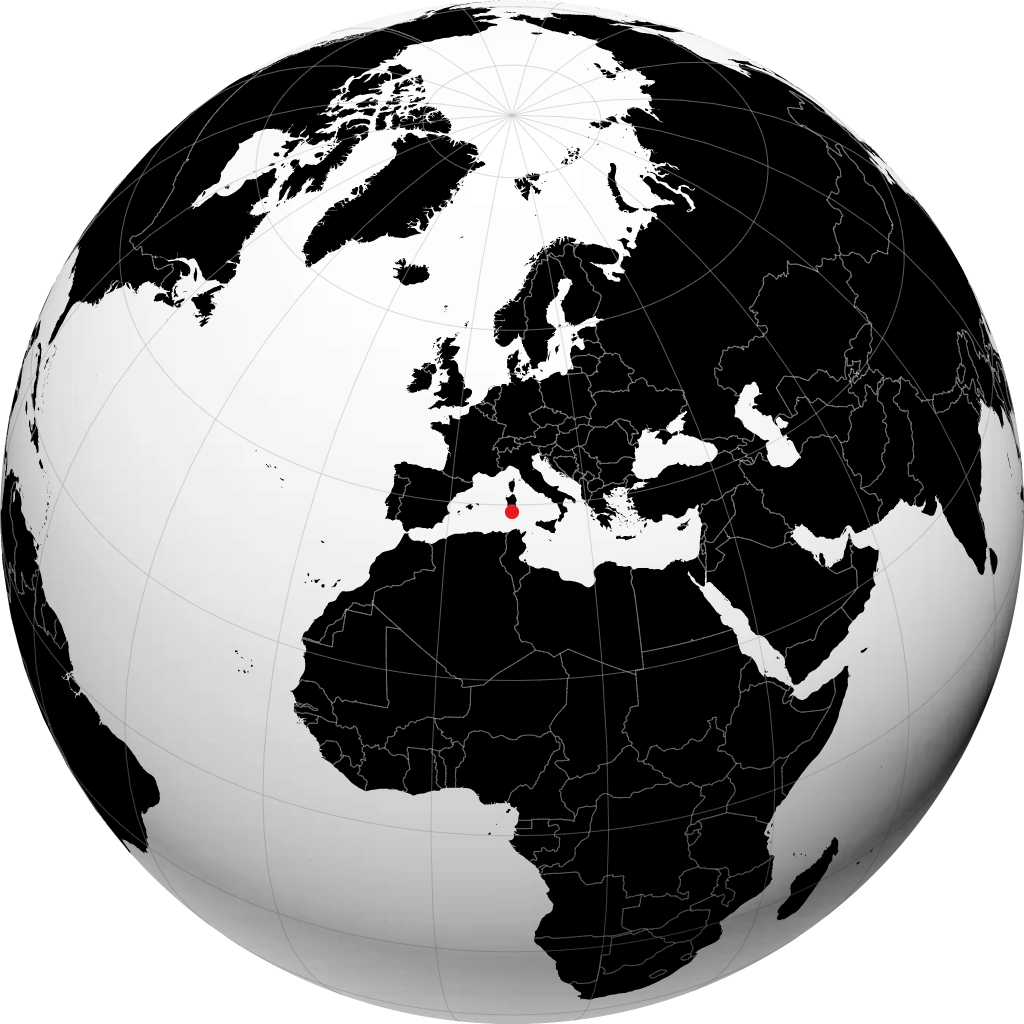 Cagliari en el globo